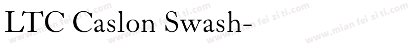 LTC Caslon Swash字体转换